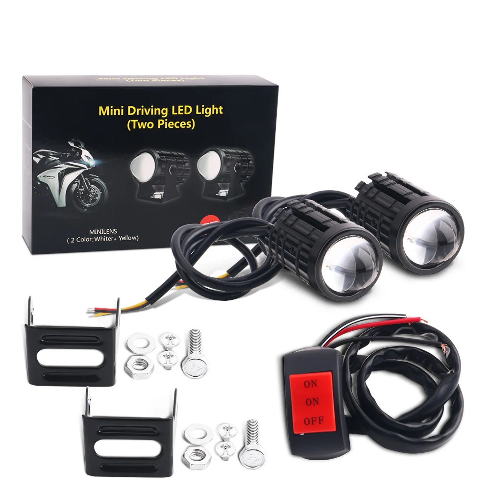 Universal Motorcycle Led Headlight Projector - Universal motocicleta led farol mini luz