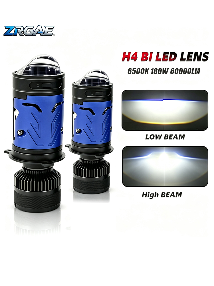 Universal Motorcycle Led Headlight Projector - 2 Peças Lâmpada de Farol Automotivo