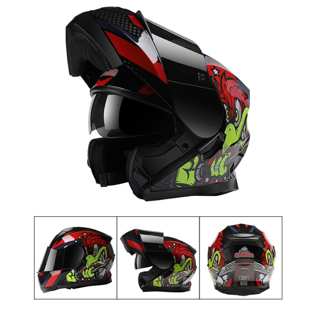 Dual Visor Motorcycle Racing Helmet - Rosto cheio adv motocicleta dupla viseira
