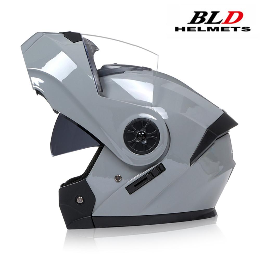 Modular Flip Up Motorcycle Helmet Dot Approved - Lente dupla modular capacete da motocicleta