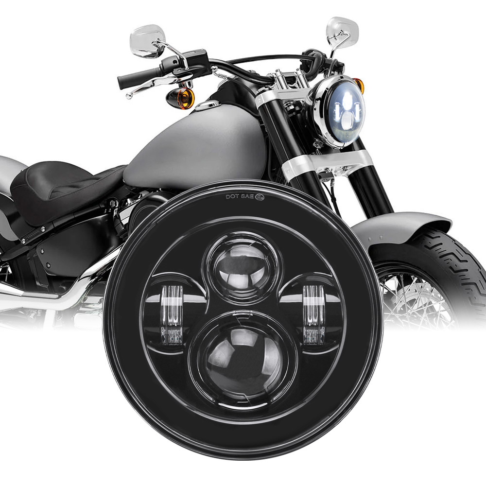 Universal 7 Polegada led farol - Universal Motorcycle Led Headlight Projector avaliação e preço