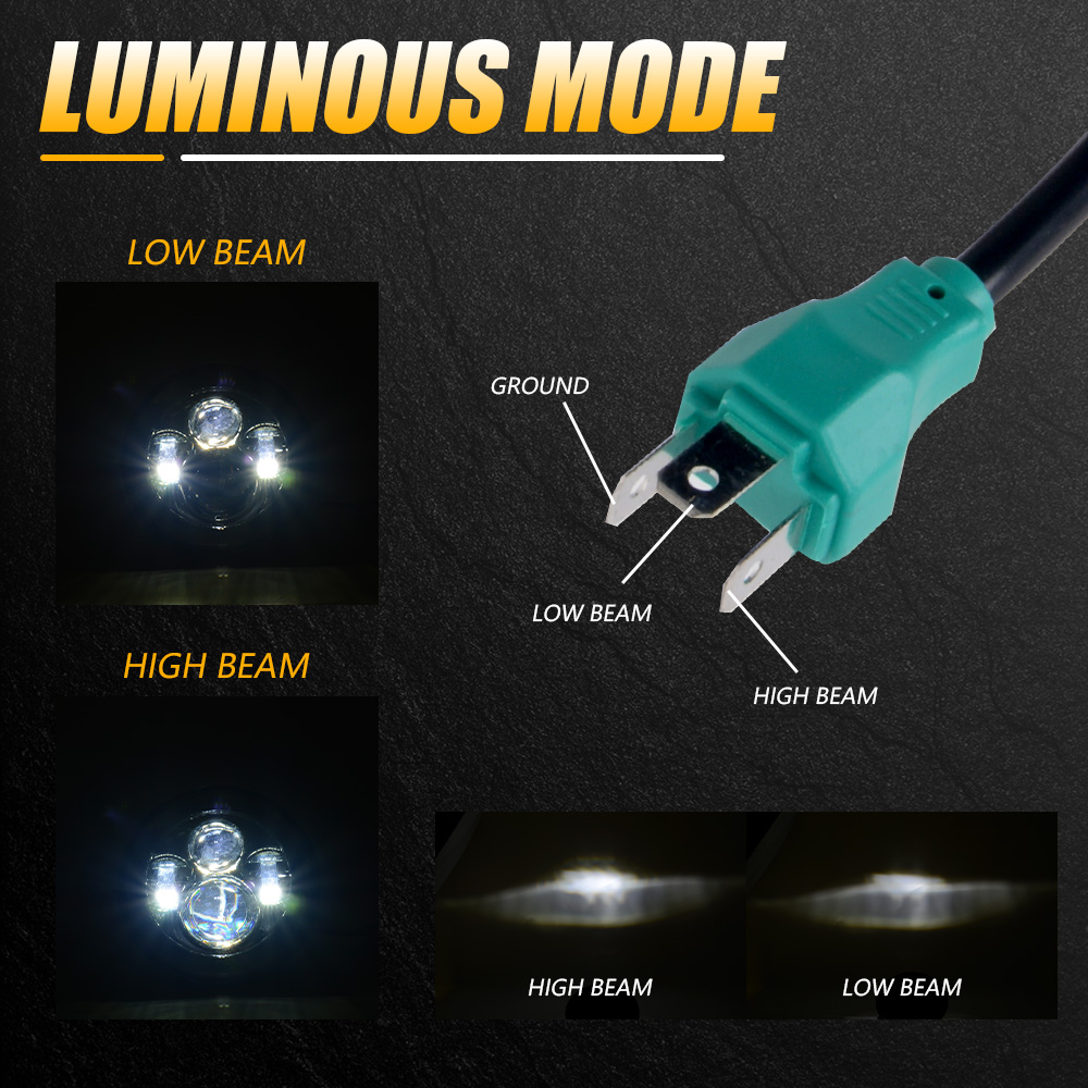 Universal 7 Polegada led farol - Universal Motorcycle Led Headlight Projector avaliação e preço