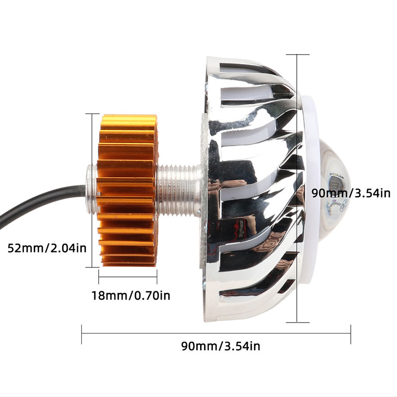 1 unidade de farol de motocicl - Universal Motorcycle Led Headlight Projector avaliação e preço