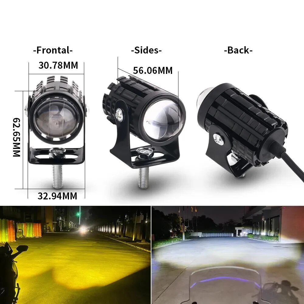 Farol universal de led para mo - Universal Motorcycle Led Headlight Projector avaliação e preço