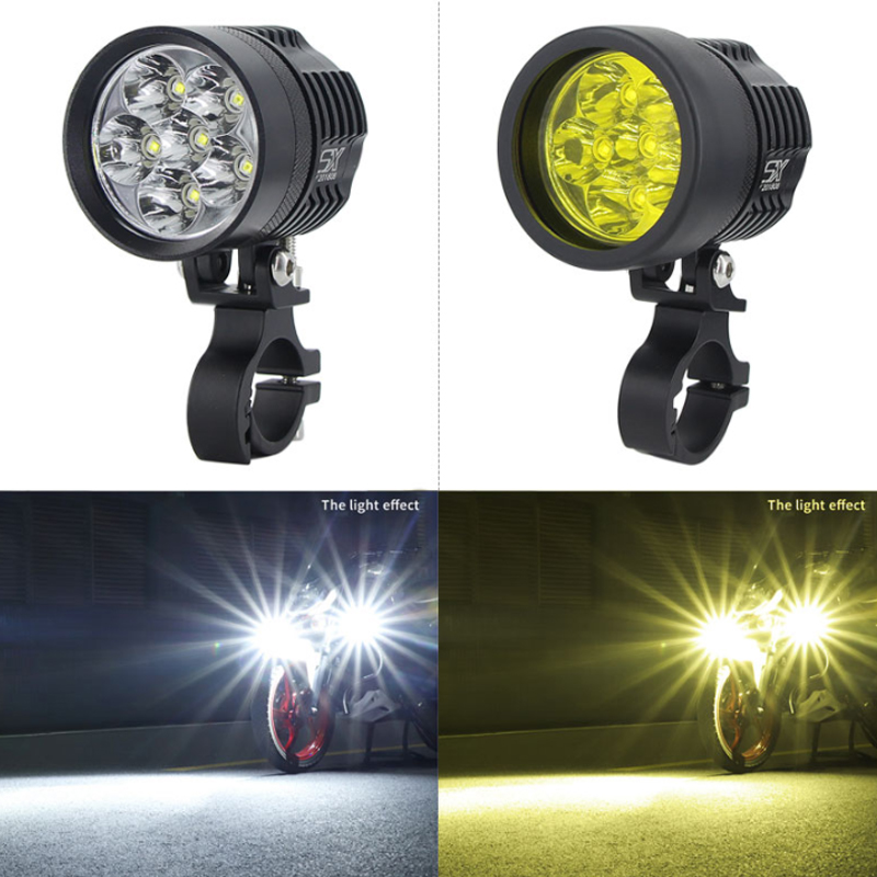2PCS Farol LED Universal L6X p - Universal Motorcycle Led Headlight Projector avaliação e preço