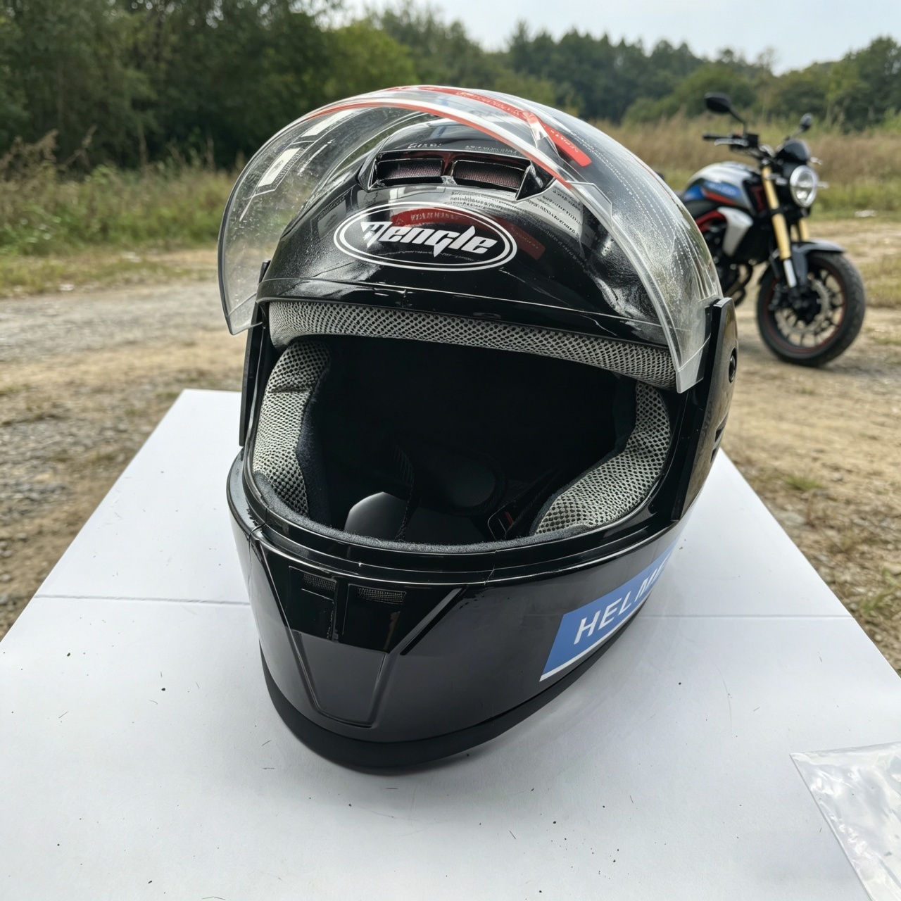 Capacete de Moto Integral com  - Dual Visor Motorcycle Racing Helmet avaliação e preço