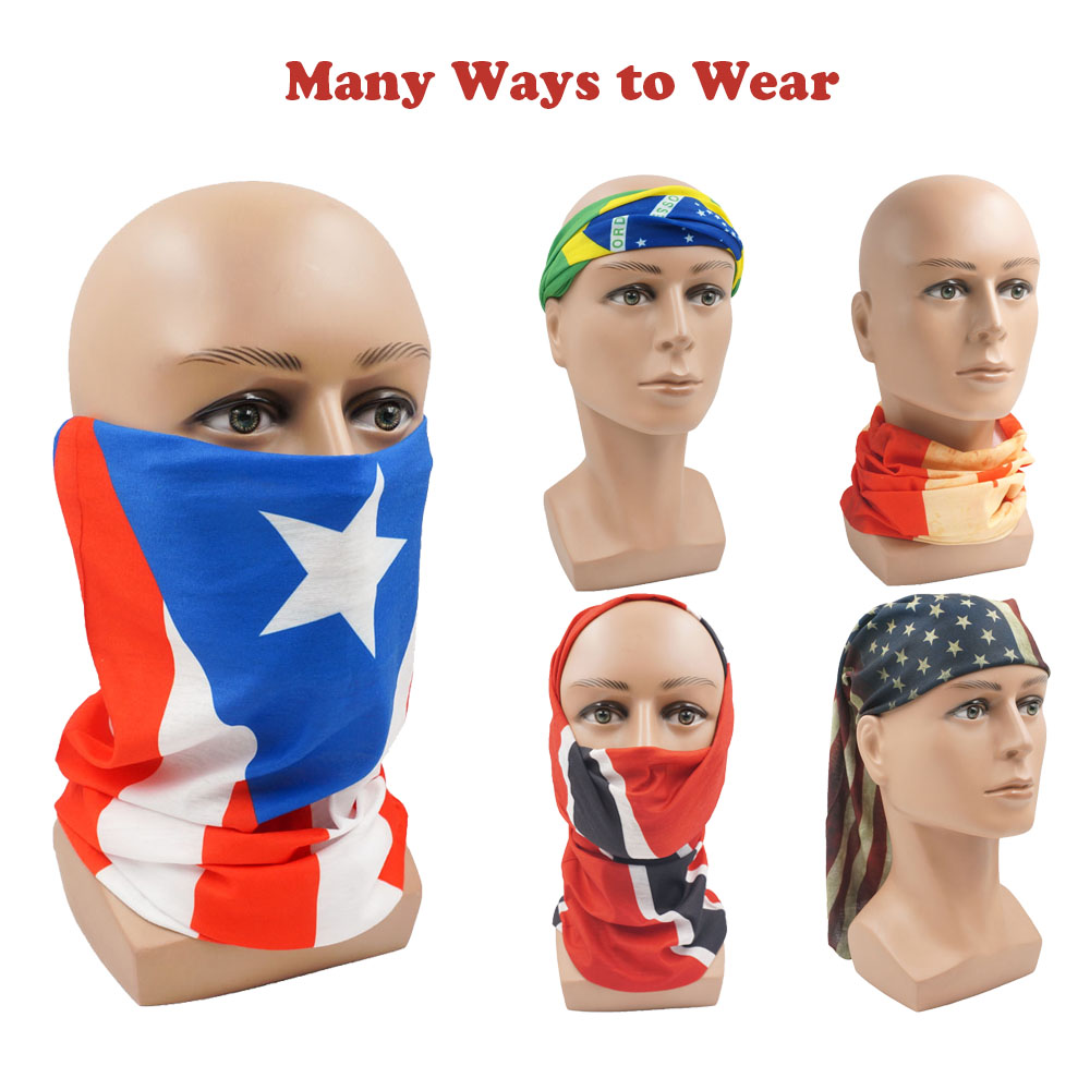 Bandana com estampa da bandeir - Riding Gear avaliação e preço