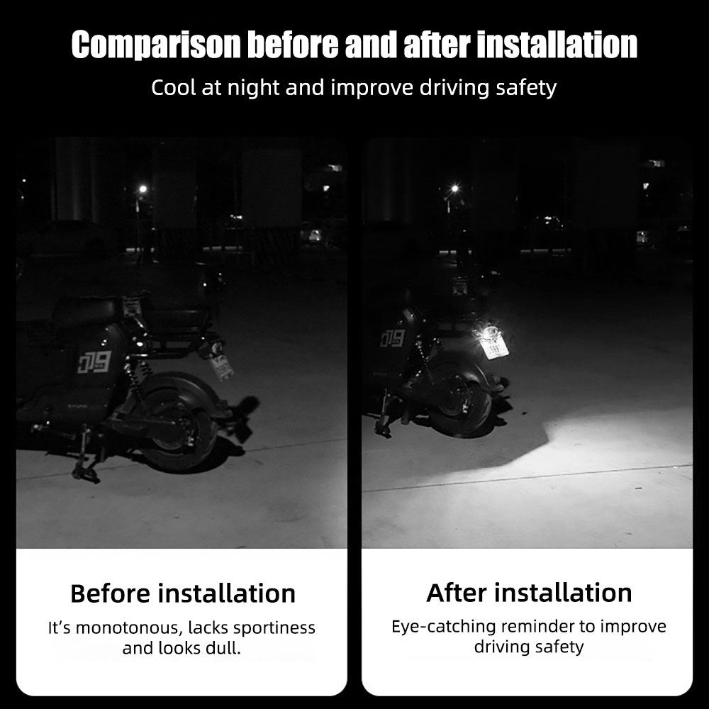 2 Peças Luzes LED Olho de Demô - Universal Motorcycle Led Headlight Projector avaliação e preço