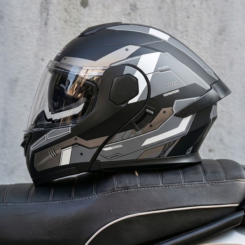 Capacete de Motocicleta Aberto - Full Face Motorcycle Helmet With Bluetooth avaliação e preço