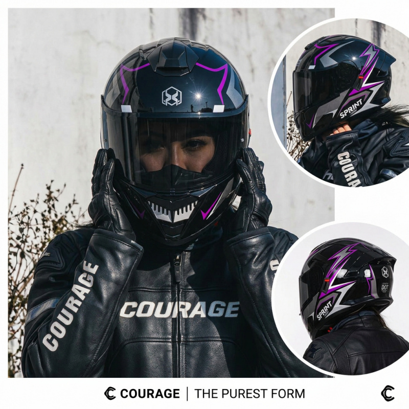 Capacete de Motocicleta Modula - Modular Flip Up Motorcycle Helmet Dot Approved avaliação e preço