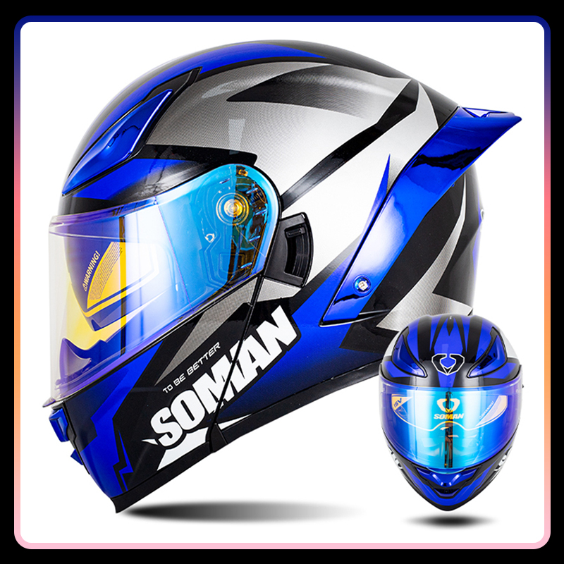 Capacete de motocicleta mascul - Modular Flip Up Motorcycle Helmet Dot Approved avaliação e preço