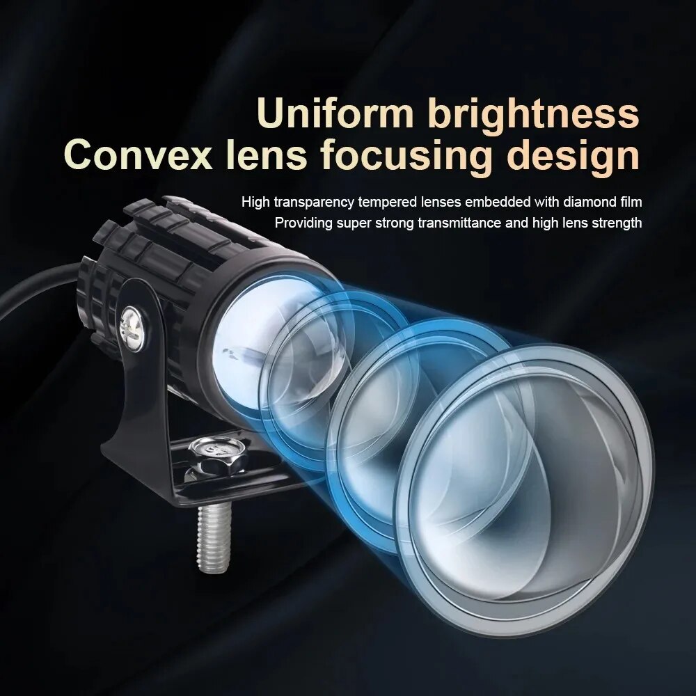 Farol LED Universal para Motoc - Universal Motorcycle Led Headlight Projector avaliação e preço