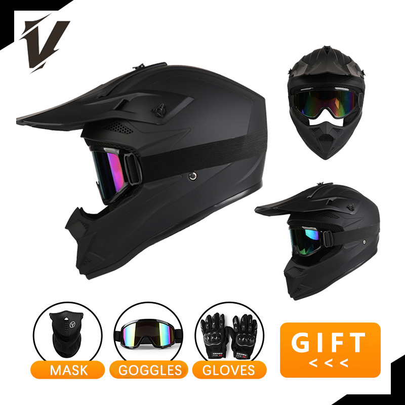 Conjunto de capacete para moto - Off Road Motocross Helmet Goggles Set avaliação e preço