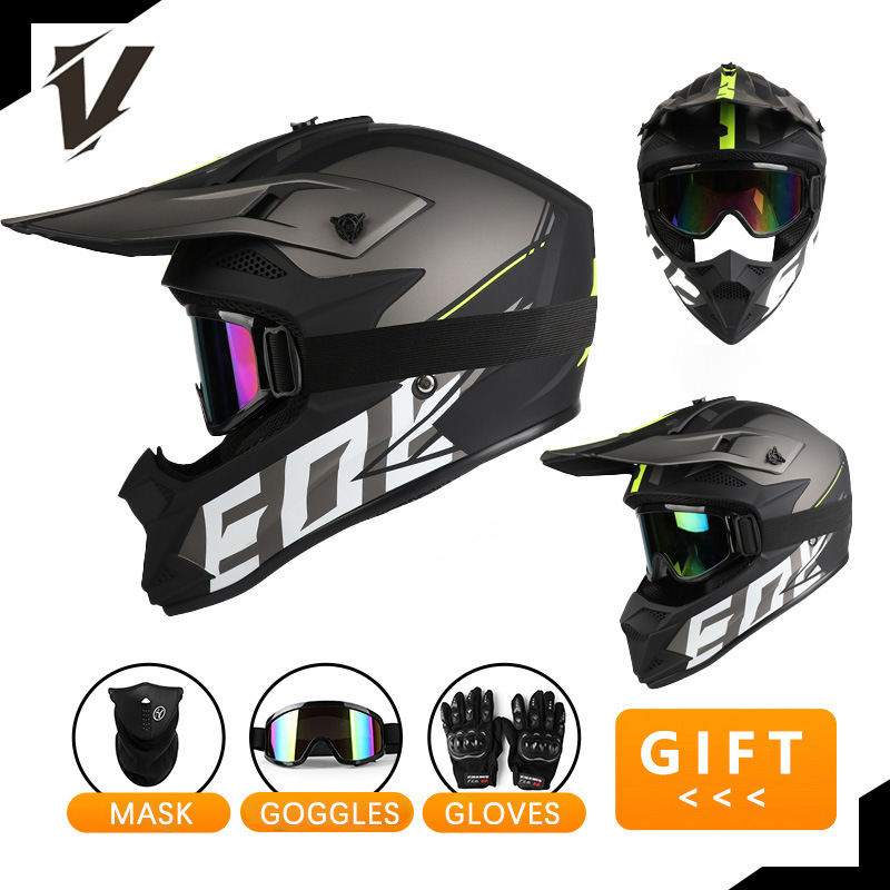 Conjunto de capacete para moto - Off Road Motocross Helmet Goggles Set avaliação e preço