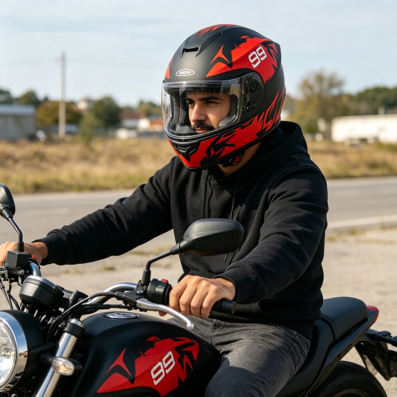 Capacete de Motocicleta Mascul - Dual Visor Motorcycle Racing Helmet avaliação e preço
