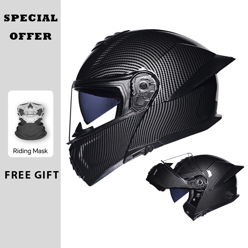 Capacete dobrável para motocic - Dual Visor Motorcycle Racing Helmet avaliação e preço