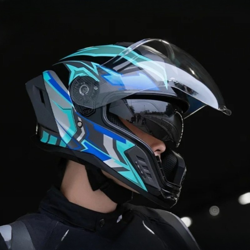 Capacete Integral de Motocicle - Full Face Motorcycle Helmet With Bluetooth avaliação e preço